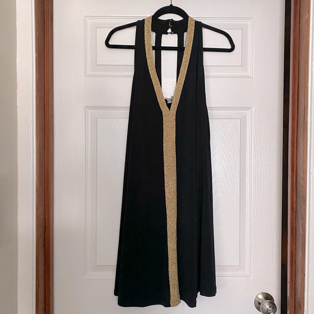 Swing style halter cocktail dress